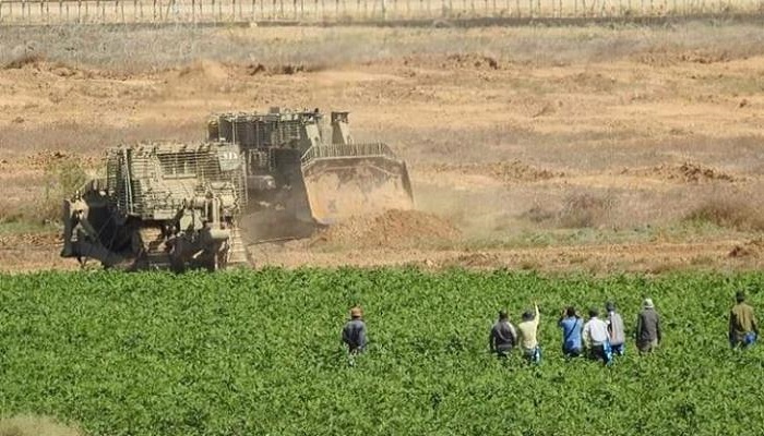 الاحتلال يستهدف الأراضي الزراعية شرق خان يونس