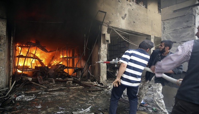 مصرع 11 شخصاً جراء حريق في شارع الحمرا بدمشق

