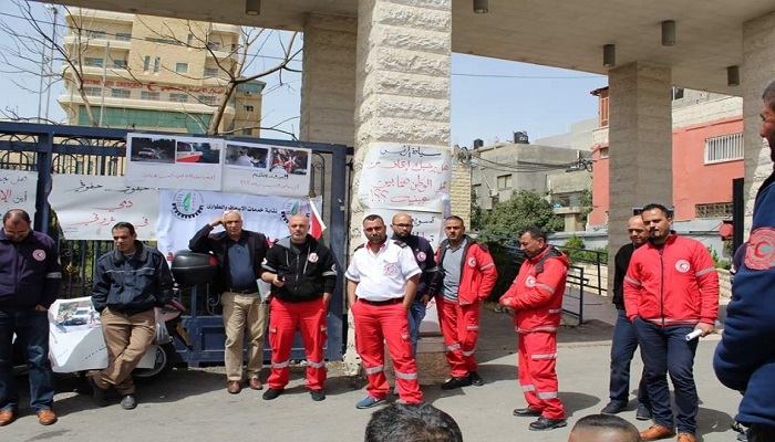 الهلال الأحمر الفلسطيني تحصل على قرار مستعجل بوقف إضراب نقابة الإسعاف والطوارىء
