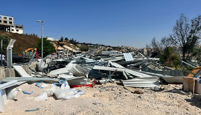 الاحتلال يهدم قاعة أفراح في بلدة العيساوية بالقدس