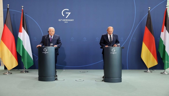 الرئيس عباس:  نشيد بمواقف ألمانيا الداعمة لتحقيق السلام العادل وفق حل الدولتين