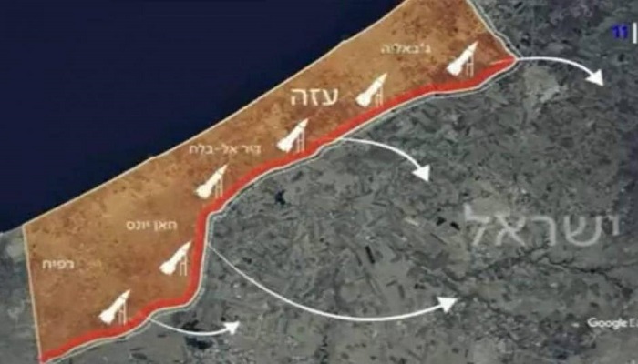 إعلام عبري: حماس نشرت حزاما صاروخيا على طول حدود غزة

