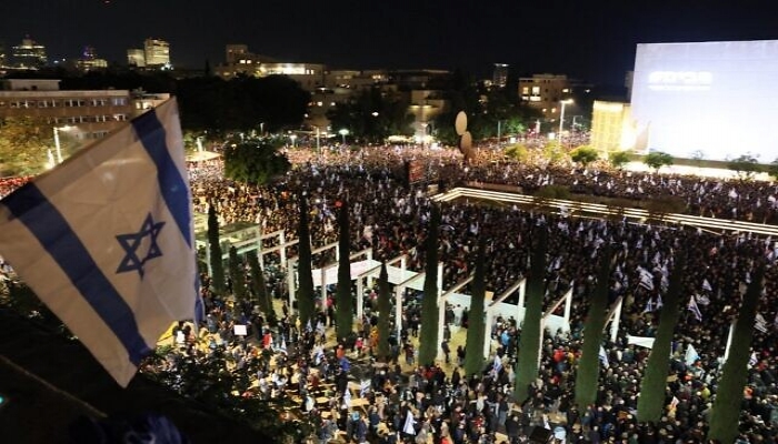 عشرات الآلاف يتظاهرون ضد حكومة نتنياهو
