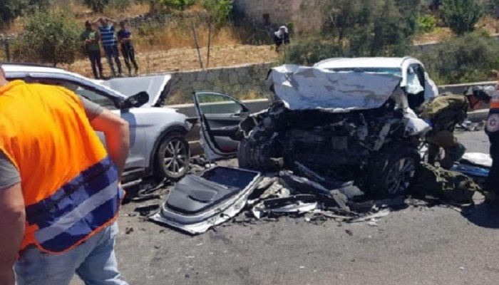 مصرع مواطن وإصابة 9اخرين نتيجة حادث سير على الطريق الواصل بين نابلس وقلقيلية
