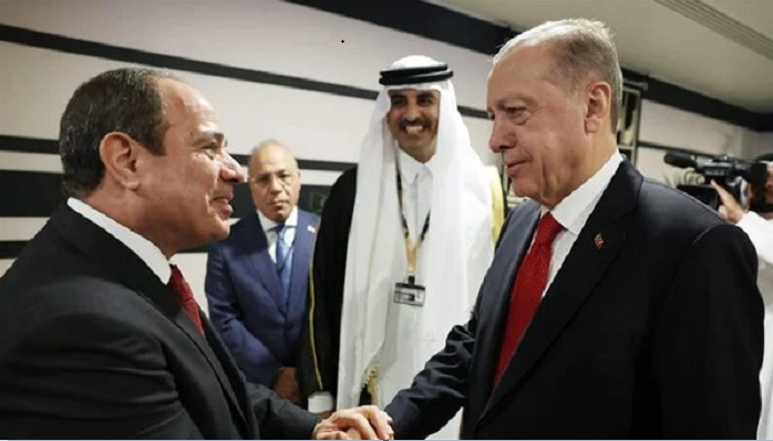 السيسي وأردوغان يقرران البدء برفع العلاقات الدبلوماسية وتبادل السفراء
