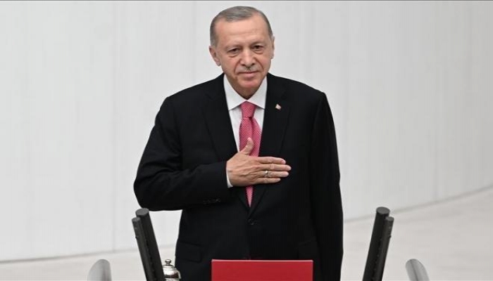 أردوغان يؤدي اليمين الدستورية رئيسًا لتركيا