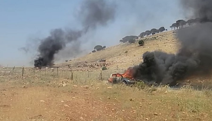 إصابات وإحراق مركبة في اعتداءات للمستوطنين جنوب قلقيلية
