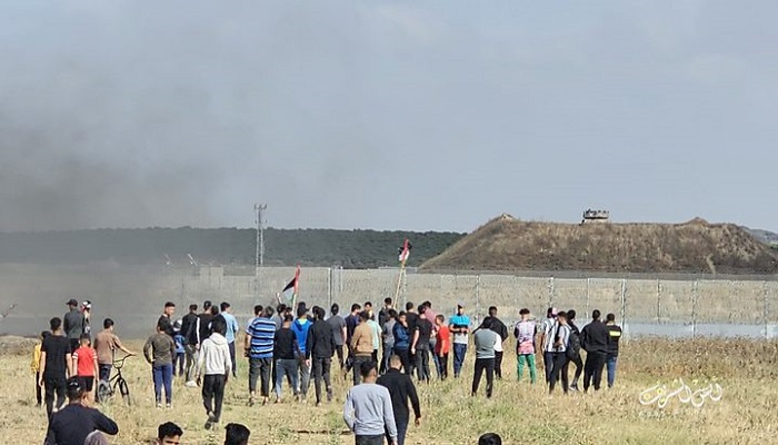 إصابات بالاختناق في قمع قوات الاحتلال لمسيرات سلمية شرق قطاع غزة
