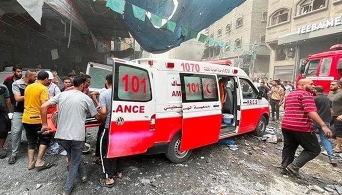 شهداء وجرحى في قصف لطائرات الاحتلال على مقر جمعية الهلال الأحمر في خان يونس
