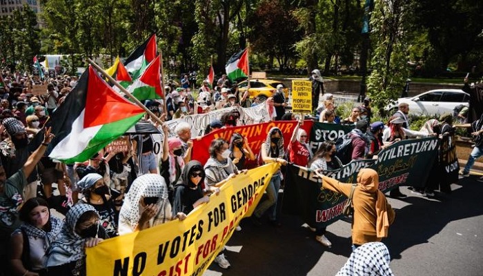 مسيرة طلابية في نيويورك