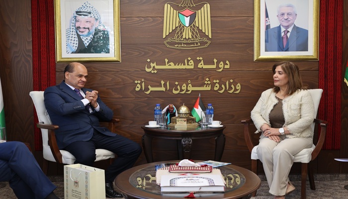 الخليلي وسفير نيكاراغوا يبحثان سبل دعم المرأة الفلسطينية وتمكينها
