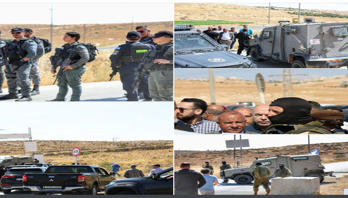 الاحتلال يمنع الوزير مؤيد شعبان وعددا من المتضامنين من دخول قرية التوانة بمسافر يطا
