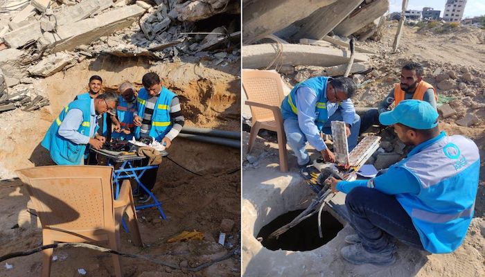 عودة تدريجية لخدمات الاتصالات الثابتة والإنترنت جنوب قطاع غزة
