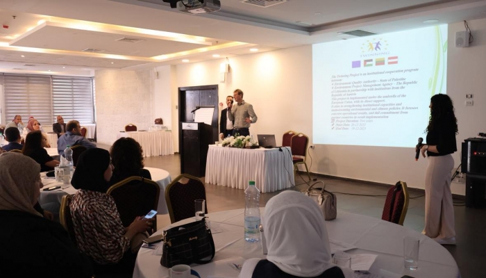 سلطة جودة البيئة والاتحاد الفلسطيني للهيئات المحلية ينظمان ورشة عمل تناقش الإطار القانوني والتخطيط والتمويل المتعلق بالتغير المناخي