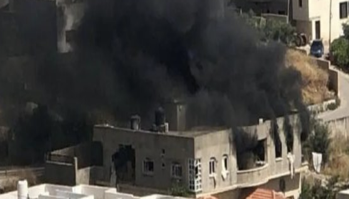 قوات الاحتلال تُضرم النار في منزل ببلدة كفر دان غرب جنين