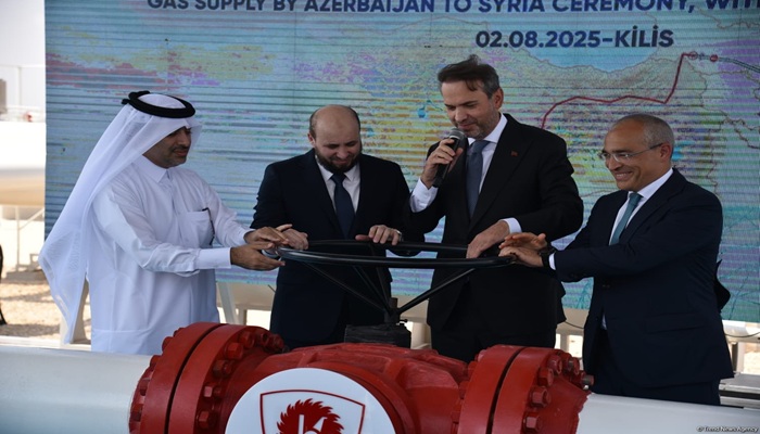 بدء تدفق الغاز الطبيعي الأذربيجاني إلى سوريا عبر تركيا
