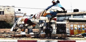 حصان مخيم جنين الحديدي